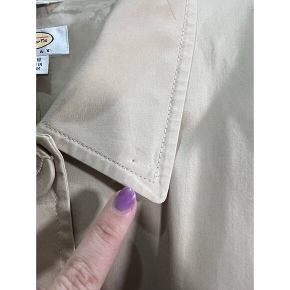 Talbots Woman’s Stretch Size 24W Button Detaik Snap Down Tan Jacket Lightweight - Picture 7 of 11